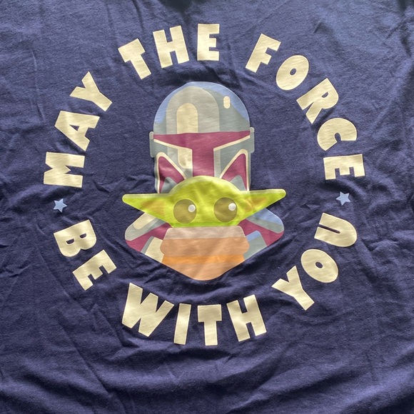 Star Wars Mandalorian Navy Blue T-Shirt Girls/Teens XXL NWT - Picture 2 of 6